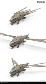 Plastikový model Meng DS-009 Dune Harkonnen Ornithopter v měřítku 1/72 s rozloženými křídly — obrázek 19