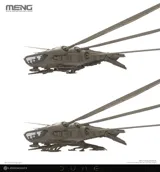 Plastikový model Meng DS-009 Dune Harkonnen Ornithopter v měřítku 1/72 s rozloženými křídly — obrázek 20