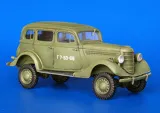 Resinová stavebnice Plus Model 1/35 GAZ 61-73 4x4 – díly, fotolepty a obtisky