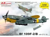 Krabice plastikové stavebnice AZ Model 1/72 Messerschmitt Bf 109F-2/B se závěsníkem ETC 50