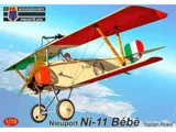 Krabice stavebnice Kovozávody Prostějov KPM0450 Nieuport Ni-11 Bébé Italian Aces v měřítku 1/72