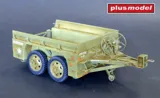 Stavebnice Plus Model 596 1/35 americký přívěs M13 s tandemovou nápravou, resinové díly