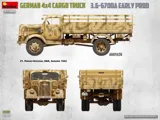 MiniArt 35199 německý nákladní automobil 3t 4x4 3.6-6700A raná výroba (1/35)