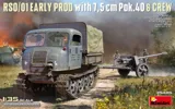 MiniArt 35485 RSO/01 Early Prod. s kanónem 7,5 cm Pak.40 a posádkou (1/35)