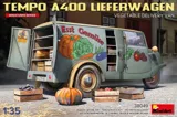 MiniArt 38049 Tempo A400 Lieferwagen rozvážkový vůz na zeleninu (1/35)
