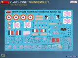 MiniArt 48047 P-47D-22RE Thunderbolt ve francouzské službě, Basic Kit (1/48)