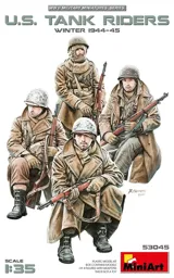 MiniArt 1/35 U.S. Tank Riders — americká pěchota na tancích, zima 1944–45 (4 figurky)