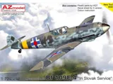 Krabice plastikové stavebnice AZ Model AZ7662 Messerschmitt Bf 109E-4 v měřítku 1/72