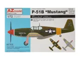 Krabice plastikové stavebnice AZ Model AZ7515 P-51B Mustang 52nd FG v měřítku 1/72