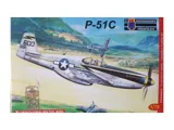 Krabice plastikové stavebnice Kovozávody Prostějov KPM0033 P-51C Mustang v měřítku 1/72