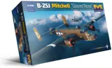 Krabice stavebnice HK Models 1/48 B-25J Mitchell Glazed Nose, americký bombardér