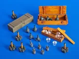 Resinové díly Plus Model 1/35 německé granáty a miny, set o 35 dílech
