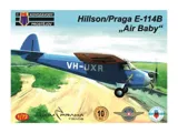 Krabice stavebnice Kovozávody Prostějov KPM0094 Hillson E-114B Air Baby v měřítku 1/72