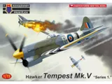 Krabice plastikové stavebnice Kovozávody Prostějov KPM0221 Hawker Tempest Mk.V Series 1 v měřítku 1/72