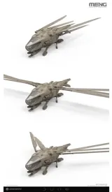 Plastikový model Meng DS-009 Dune Harkonnen Ornithopter v měřítku 1/72 s rozloženými křídly — obrázek 4