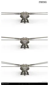 Plastikový model Meng DS-009 Dune Harkonnen Ornithopter v měřítku 1/72 s rozloženými křídly — obrázek 5