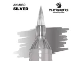 Akrylový fix AK Interactive Playmarker AKM030 stříbrná se štětcovým hrotem, 1 ks