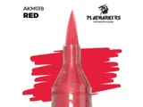 Akrylový fix AK Interactive Playmarker AKM018 červená se štětcovým hrotem, balení 1 ks