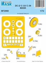 Maskovací sada Special Hobby M72060 pro DC-2, C-33 a C-39 v měřítku 1/72 — obrázek 2