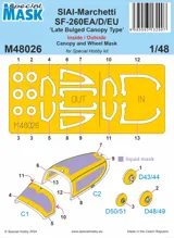 Maskovací sada Special Hobby M48026 1/48 pro SF-260EA/D/EU s vyšší kabinou — obrázek 2