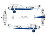 Krabice stavebnice Valom 1/72 Fokker F.VIIb/3m Air France, třímotorový dopravní letoun