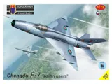 Krabice stavebnice Kovozávody Prostějov KPM0505 Chengdu F-7 „Asian users“ v měřítku 1/72