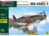 Krabice stavebnice Kovozávody Prostějov KPH4802 Morane-Saulnier MS.406C-1 v měřítku 1/48