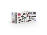 Sada metalických barev AK Interactive AK17522 Quick Gen Set Metallics se šesti lahvičkami