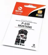 Red Fox Studio Quick Set RFSQS-32044 3D přístrojové panely pro P-51D Mustang 1/32 — obrázek 2