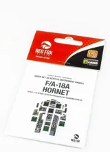 Sada 3D přístrojových panelů Red Fox Studio Quick Set 1/32 pro F/A-18A Hornet — obrázek 2