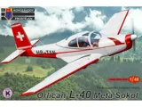 Krabice stavebnice Kovozávody Prostějov KPM4830 Orličan L-40 Meta Sokol v měřítku 1/48