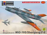 Krabice plastikové stavebnice Kovozávody Prostějov 1/72 MiG-19S / Shenyang F-6