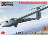 Krabice stavebnice Kovozávody Prostějov 1/72 Let L-33 Solo Over Europe, kluzák KPM0498