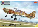 Krabice stavebnice Kovozávody Prostějov KPM0399 Scottish Aviation Bulldog T.1 v měřítku 1/72