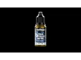 Lahvička metalické barvy Vallejo True Metallic Metal 77176 Greenish Gold Airbrush 18 ml