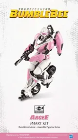 Zacvakávací figurka Trumpeter Transformers Smart Kit TF-6 Arcee v růžovo-bílém provedení, výška 92 mm — obrázek 4