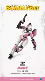 Zacvakávací figurka Trumpeter Transformers Smart Kit TF-6 Arcee v růžovo-bílém provedení, výška 92 mm — obrázek 5