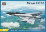 Krabice stavebnice ModelSvit Mirage IIIE/EZ v měřítku 1/72 s rámy plastových dílů