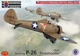 Krabice stavebnice Kovozávody Prostějov KPM0516 Boeing P-26 Peashooter USAF v měřítku 1/72