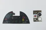 Barevný fotolept přístrojové desky Yahu Models YMA2402 Hurricane II v měřítku 1/24