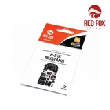 Sada 3D přístrojových panelů Red Fox Studio Quick Set RFSQS-32039 pro P-51K Mustang 1/32