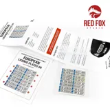 Sada evropských registračních značek Red Fox Studio RFSQS-24017 vol.04 v měřítku 1/24 pro modely aut — obrázek 3