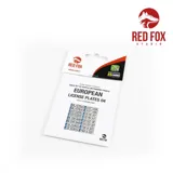 Sada evropských registračních značek Red Fox Studio RFSQS-24017 vol.04 v měřítku 1/24 pro modely aut