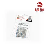 Sada evropských registračních značek Red Fox Studio RFSQS-24018 v měřítku 1/24 pro modely aut — obrázek 3