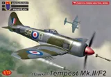 Krabice plastikové stavebnice Kovozávody Prostějov KPM0227 Hawker Tempest Mk.II/F.2 v měřítku 1/72