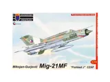 Krabice plastikové stavebnice Kovozávody Prostějov KPM0084 MiG-21MF CzAF v měřítku 1/72