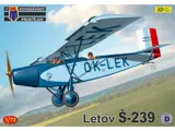 Krabice plastikové stavebnice Kovozávody Prostějov 1/72 Letov Š-239 KPM0542