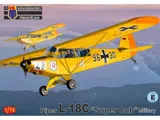 Krabice stavebnice Kovozávody Prostějov KPM0537 Piper L-18C Super Cub Military v měřítku 1/72