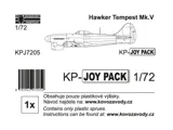 Krabice plastikové stavebnice Kovozávody Prostějov 1/72 Hawker Tempest Mk.V Joypack