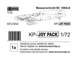 Krabice plastikové stavebnice Kovozávody Prostějov KPJ7202 Messerschmitt Bf 109G-6 JOYPACK 1/72